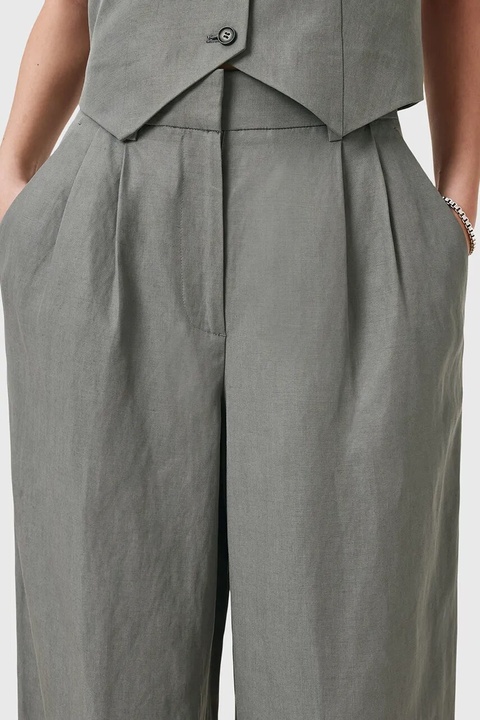 AllSaints spodnie AVERIE damskie kolor szary szerokie medium waist W045QC - zdjęcie produktu nr 2