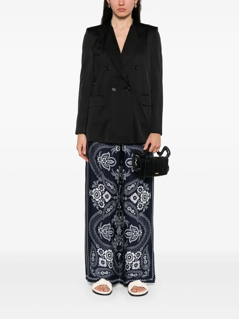 Maje bandana-print wide-leg trousers - Blue - zdjęcie produktu nr 2