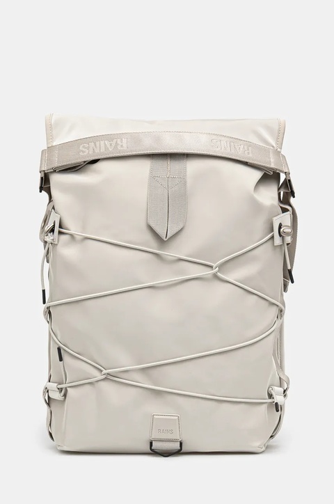 Rains plecak Trail Cord Rolltop Backpack W3 kolor beżowy duży gładki 14480.103 - zdjęcie produktu nr 1