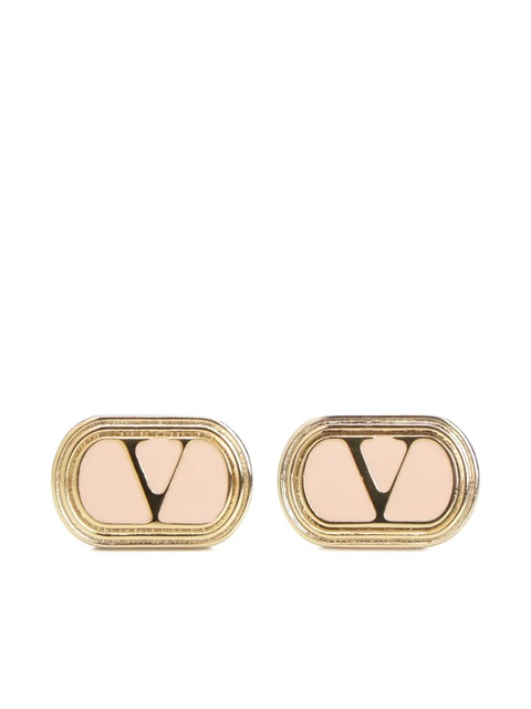 Valentino Garavani oval-frame logo earrings - Gold - zdjęcie produktu nr 2