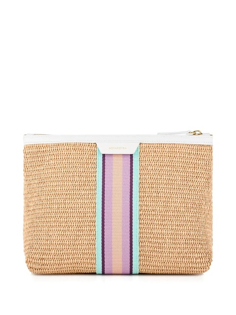 Aquazzura raffia stripe clutch bag - Neutrals - zdjęcie produktu nr 1