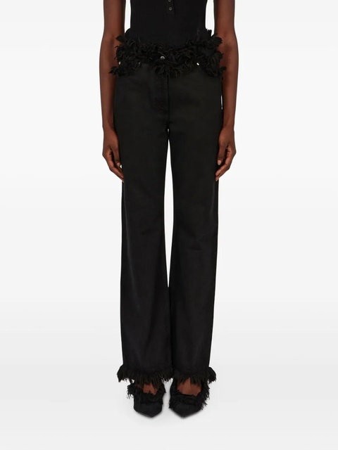 Ferragamo fringed straight-leg jeans - Black - zdjęcie produktu nr 2