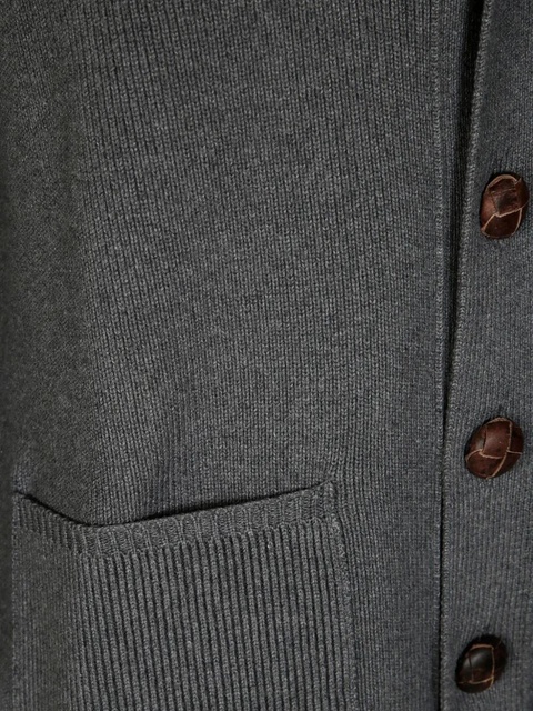 Golden Goose mélange logo-print cardigan - Grey - zdjęcie produktu nr 2