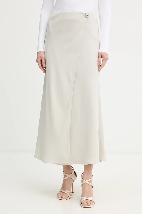 Armani Exchange spódnica kolor beżowy maxi prosta XW001243 AF16125 - zdjęcie produktu nr 1