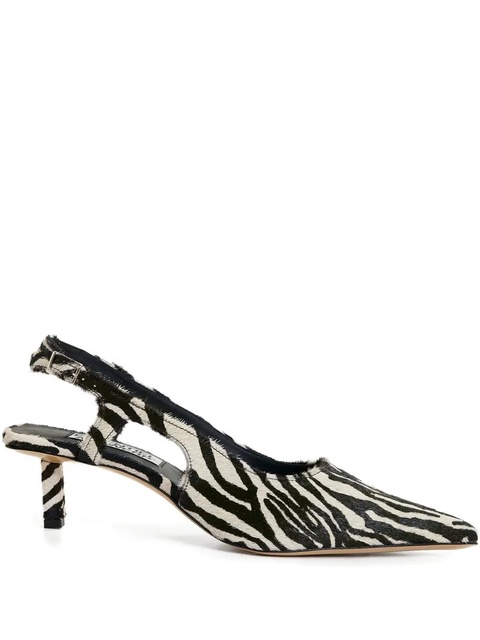 Essentiel Antwerp 45mm Itten zebra-print pumps - Black - zdjęcie produktu nr 1