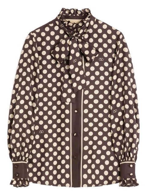 Valentino Garavani Plusdepois ruffled shirt - Brown - zdjęcie produktu nr 1