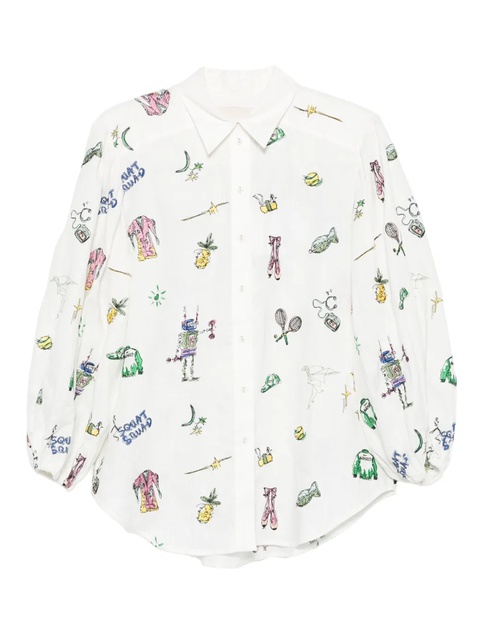 ALEMAIS Play embroidered shirt - Neutrals - zdjęcie produktu nr 1