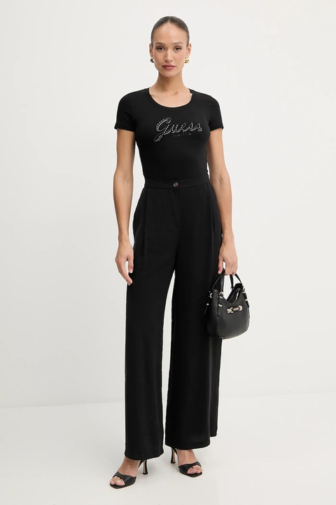 Guess t-shirt damski kolor czarny W5YI46 J1314 - zdjęcie produktu nr 2