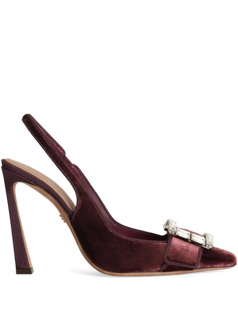 Dolce & Gabbana crystal-buckle slingback pumps - Red - zdjęcie produktu nr 1