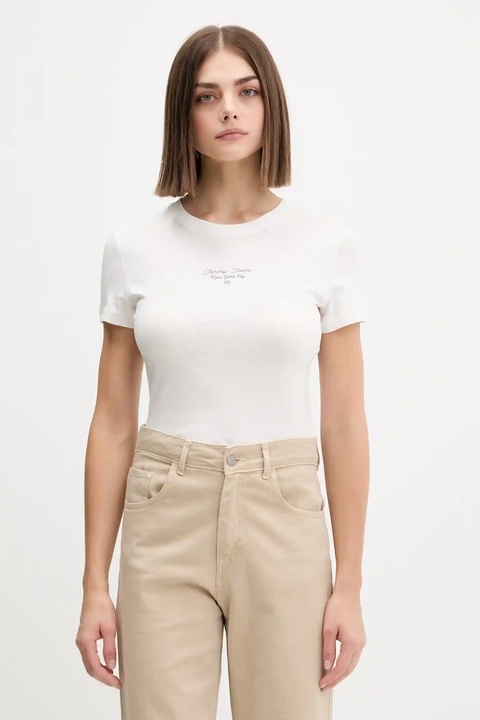 Tommy Jeans t-shirt damski kolor biały DW0DW21542 - zdjęcie produktu nr 1