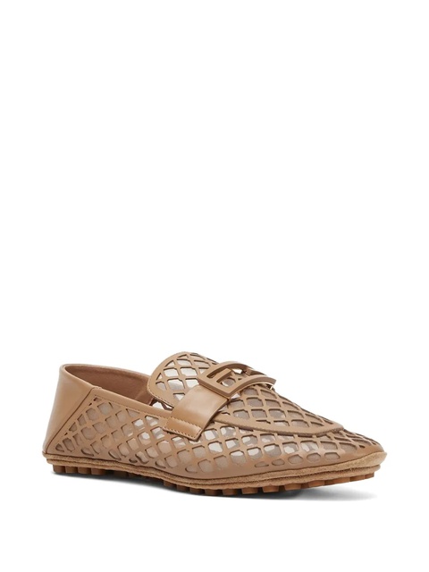 FENDI laser-cut leather loafers - Brown - zdjęcie produktu nr 2