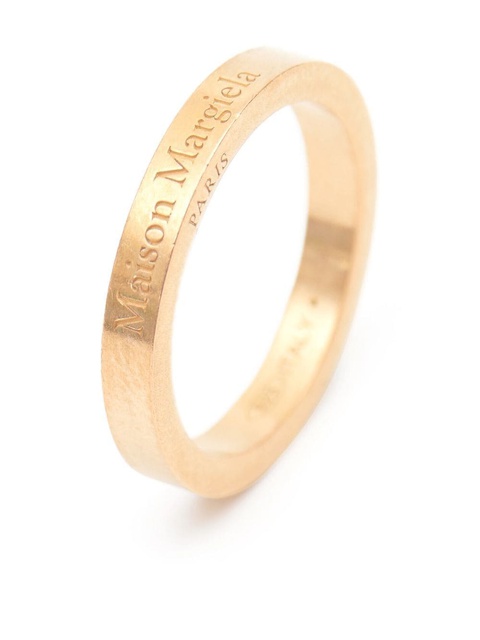 Maison Margiela logo-engraved band ring - Gold - zdjęcie produktu nr 2