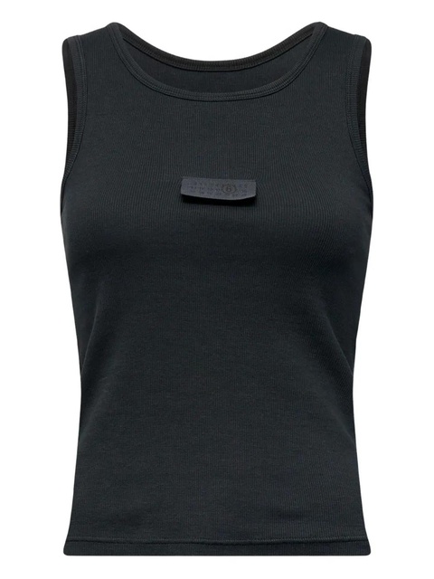 MM6 Maison Margiela plaque tank top - Black - zdjęcie produktu nr 1