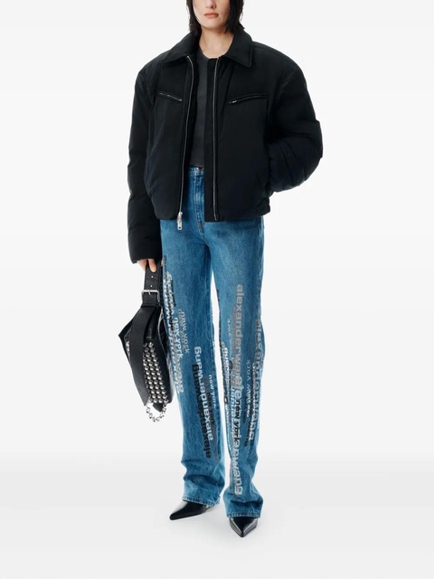 Alexander Wang logo-print jeans - Blue - zdjęcie produktu nr 2