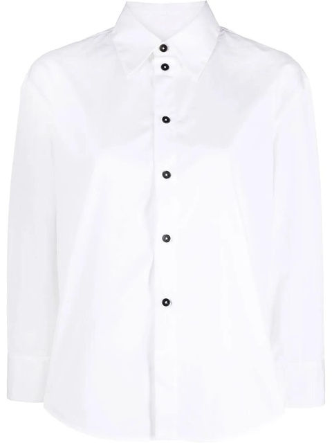 Jil Sander long-sleeved cotton shirt - White - zdjęcie produktu nr 1