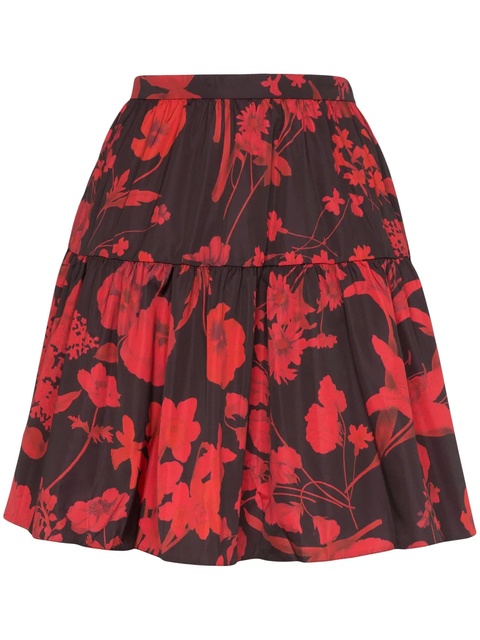 Valentino Garavani tiered floral print mini skirt - zdjęcie produktu nr 1