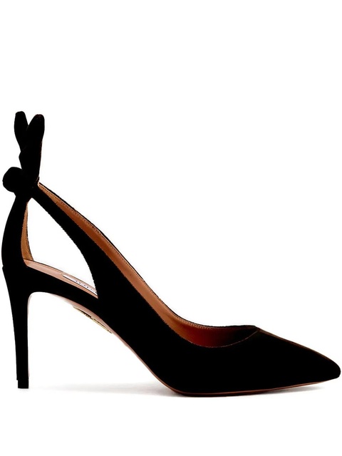 Aquazzura 85mm bow-tie pumps - Brown - zdjęcie produktu nr 1
