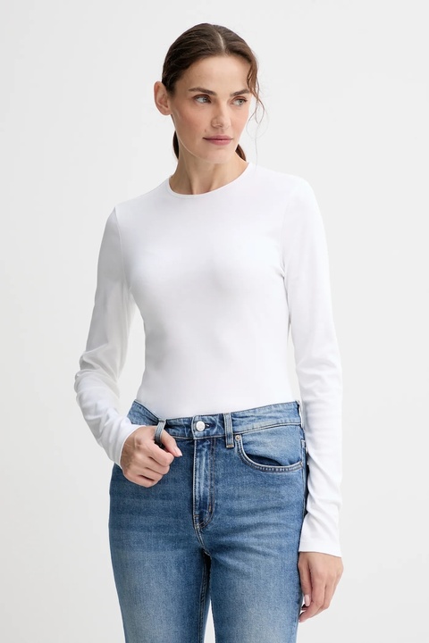 Calvin Klein longsleeve bawełniany kolor beżowy K20K208037 - zdjęcie produktu nr 1