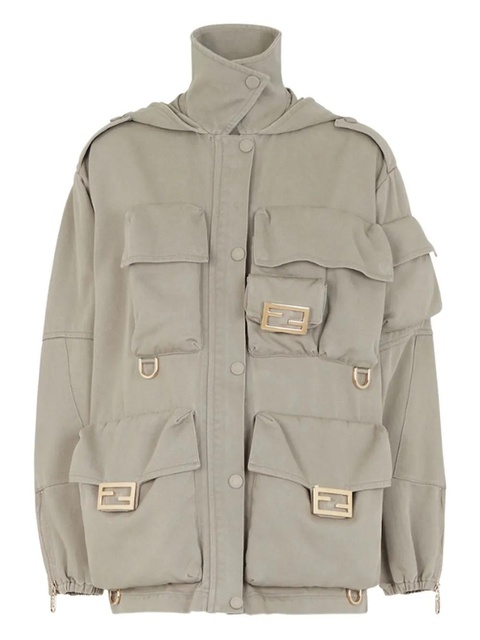 FENDI multi-pocket logo-plaque jacket - Neutrals - zdjęcie produktu nr 1