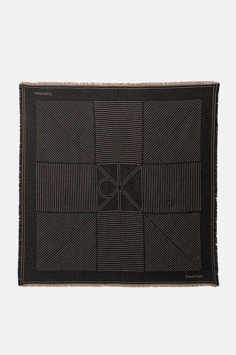 Calvin Klein chusta damska kolor czarny wzorzysta LV04F8073G - zdjęcie produktu nr 1