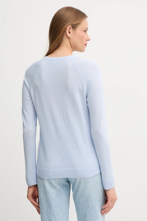 United Colors of Benetton sweter z domieszką wełny damski kolor niebieski 1035D1P17 - zdjęcie produktu nr 2