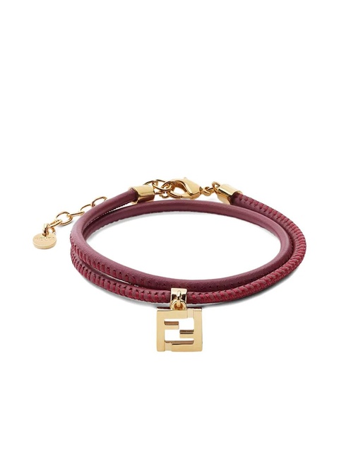 FENDI Forever leather bracelet - Red - zdjęcie produktu nr 1