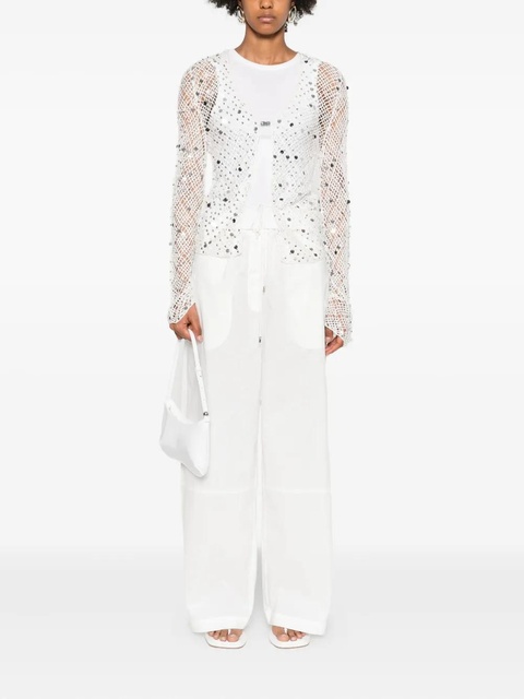 Paris Georgia Vera sequin-embellished top - Neutrals - zdjęcie produktu nr 1
