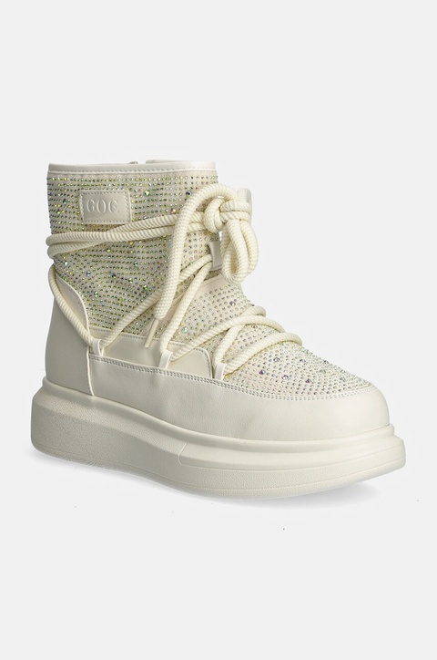 GOE śniegowce kolor beżowy OO2N4301 WHITE - zdjęcie produktu nr 1