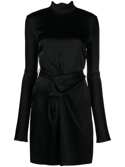 Nanushka Charon twisted satin dress - Black - zdjęcie produktu nr 1