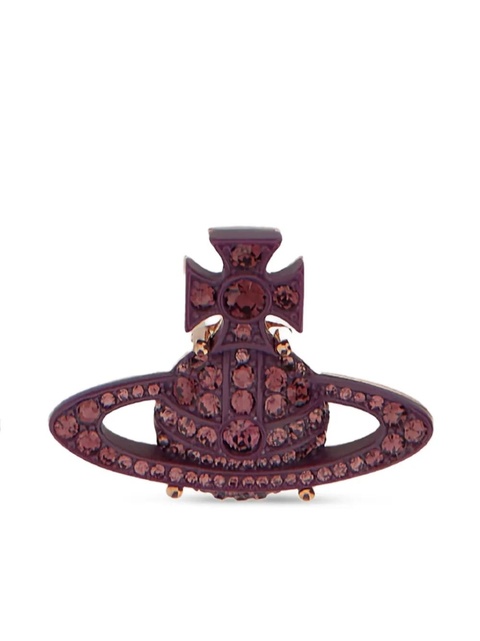 Vivienne Westwood Grace Bas Relief orb-crystal earrings - Purple - zdjęcie produktu nr 2