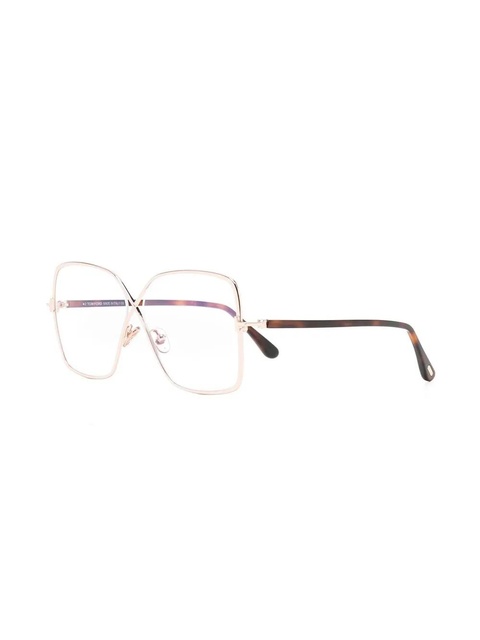 TOM FORD Eyewear tortoiseshell-effect square-frame glasses - Gold - zdjęcie produktu nr 2