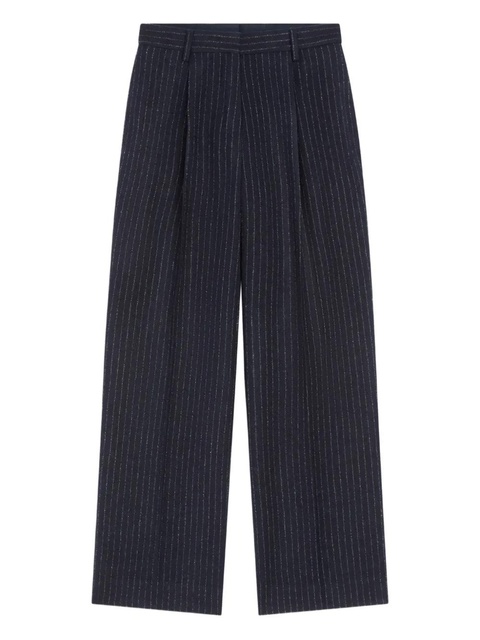 DRIES VAN NOTEN pinstripe wool trousers - Blue - zdjęcie produktu nr 1