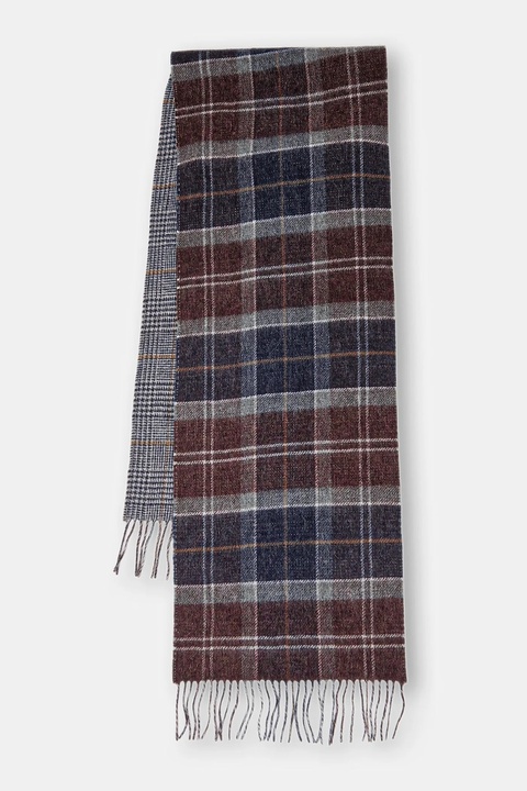 Barbour szalik wełniany kolor multicolor wzorzysty USC0401 - zdjęcie produktu nr 1