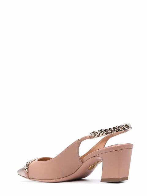 Aquazzura Nikki slingback pumps - Gold - zdjęcie produktu nr 2