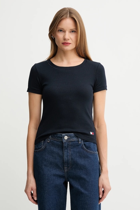 Tommy Hilfiger t-shirt damski kolor granatowy UW0UW06067 - zdjęcie produktu nr 1