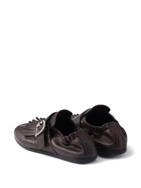 Prada fringed buckle shoes - Brown - zdjęcie produktu nr 2