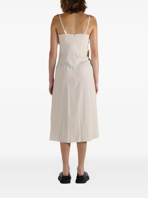 Simone Rocha ruffled-detail slip midi dress - Neutrals - zdjęcie produktu nr 2
