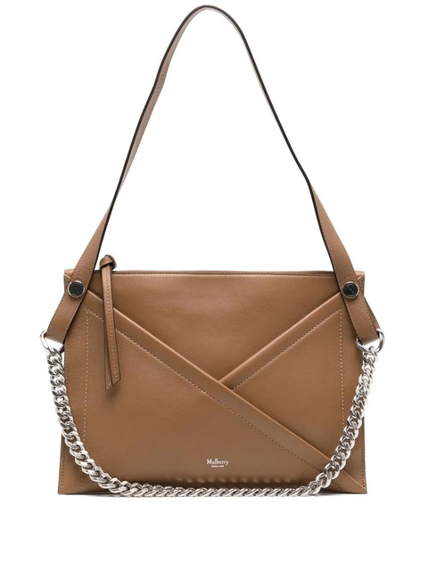 Mulberry M Zipped leather shoulder bag - Brown - zdjęcie produktu nr 1
