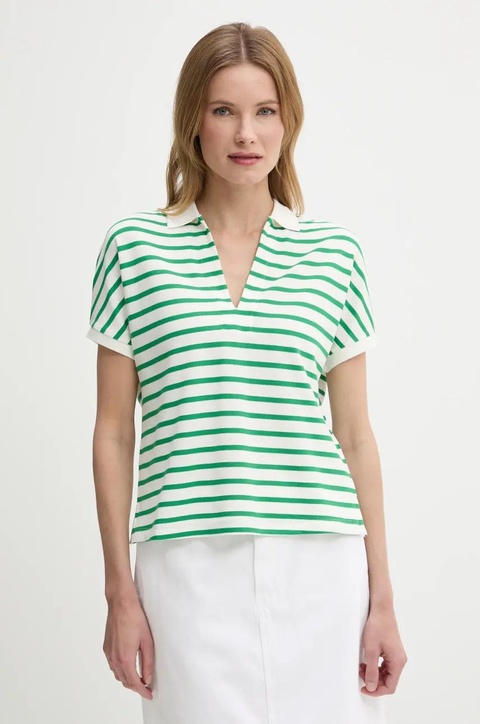 Tommy Hilfiger polo damski kolor zielony WW0WW44512 - zdjęcie produktu nr 1