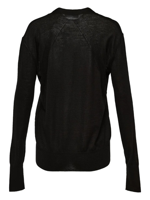 Jil Sander V-neck button-up cardigan - Black - zdjęcie produktu nr 2