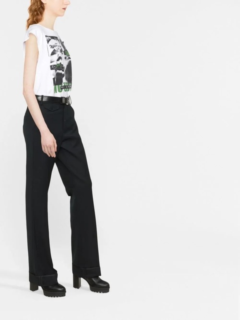 Zadig&Voltaire Poetia turn-up hem gabardine trousers - Black - zdjęcie produktu nr 2