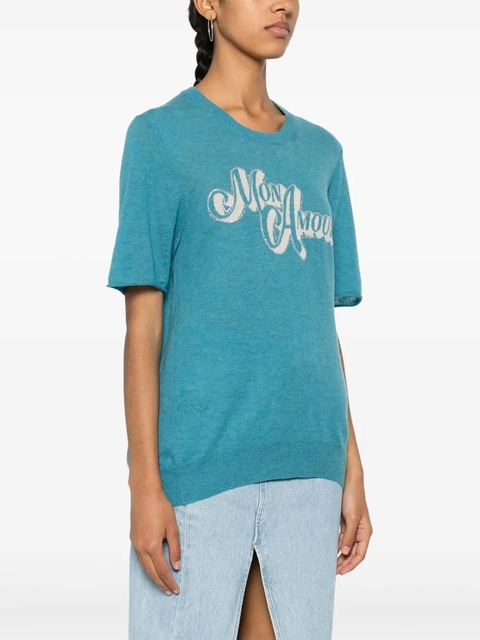 Zadig&Voltaire Ida crystal-embellishment knitted top - Blue - zdjęcie produktu nr 2