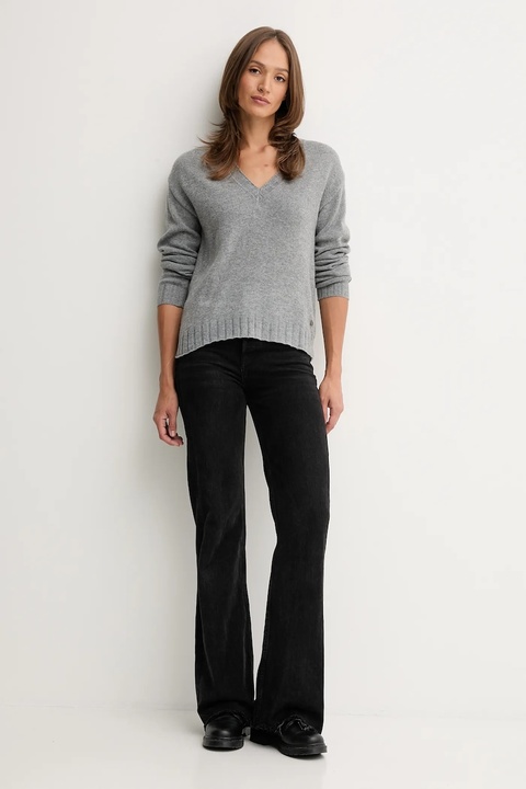 Pepe Jeans sweter z dodatkiem wełny damski kolor szary lekki PL7000001 - zdjęcie produktu nr 2