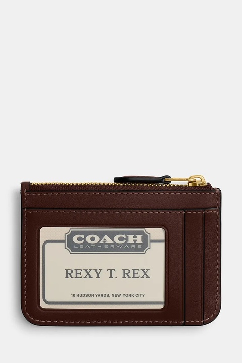 Coach portfel damski kolor brązowy CCD13 - zdjęcie produktu nr 2