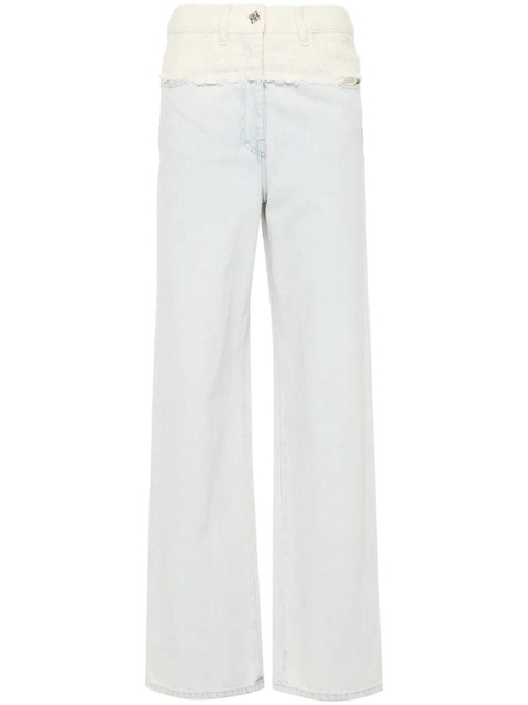 Givenchy 4G Liquid-button tweed-panel jeans - Blue - zdjęcie produktu nr 1