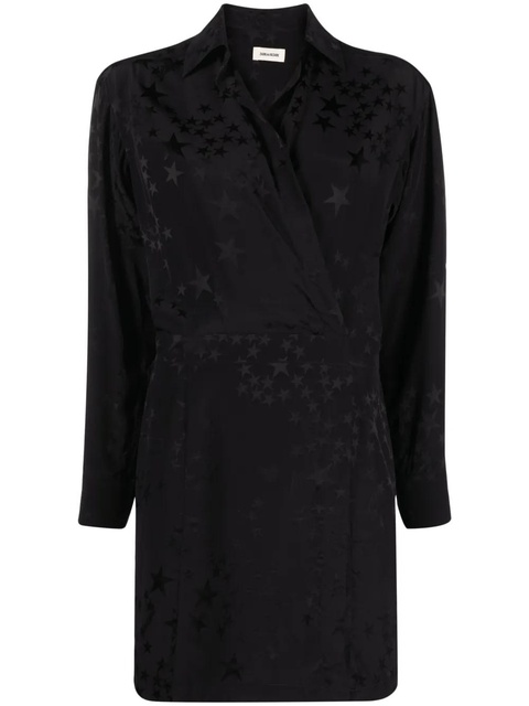 Zadig&Voltaire star silk-jacquard minidress - Black - zdjęcie produktu nr 1