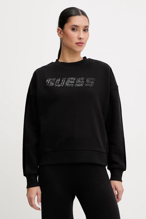 Guess bluza AELIA damska kolor czarny gładka V5BQ10 KB681 - zdjęcie produktu nr 1