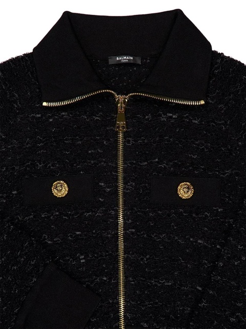 Balenciaga zip-up tweed jacket - Black - zdjęcie produktu nr 2