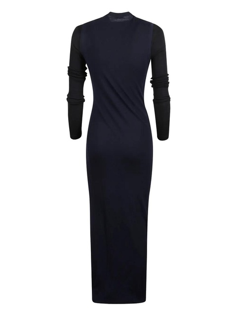Jil Sander long-sleeve maxi dress - Blue - zdjęcie produktu nr 1