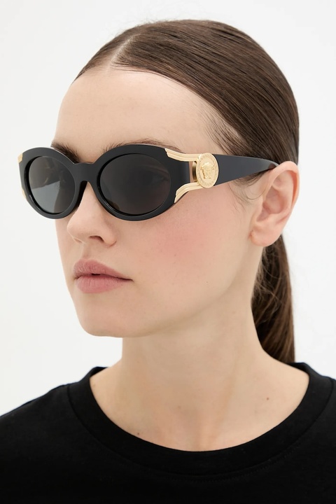 Versace okulary przeciwsłoneczne damskie kolor czarny 0VE4503U - zdjęcie produktu nr 1